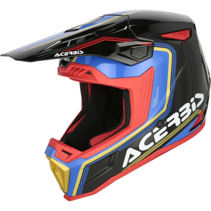 Popolare Casco moto Cross Enduro Acerbis Whoops Nero Blu