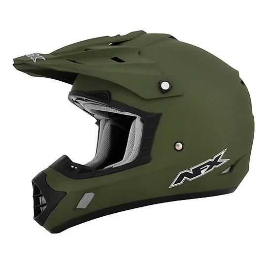 Occasione Imperdibile Casco Moto Cross Enduro Afx FX-17 Monocolore Verde oliva Opaco