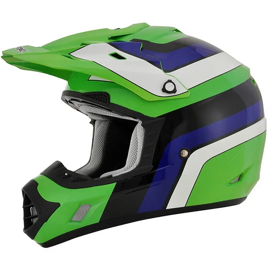 Prezzo Ridotto Casco Moto Cross Enduro Afx FX-17 Vintage Kawasaki