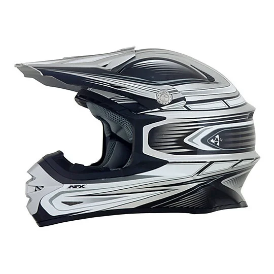 Più Venduto Casco moto Cross Enduro AFX Fx-21 Multicolor Nero Silver