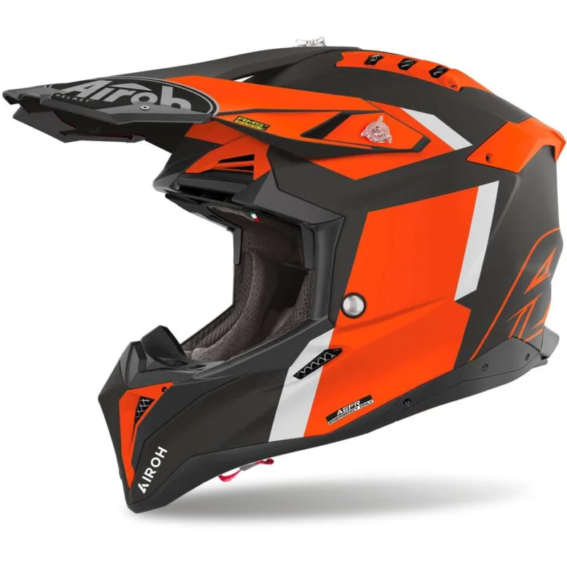 A Buon Prezzo Casco Moto Cross Enduro Airoh AVIATOR 3 GLORY Arancio Opaco