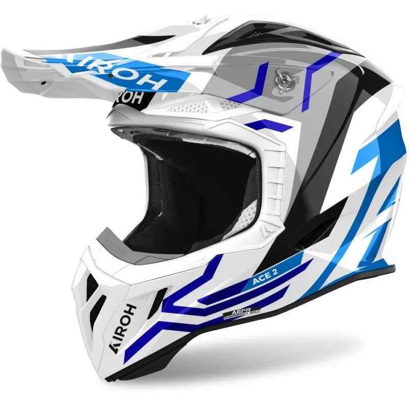 Casco Moto Cross Enduro Airoh AVIATOR ACE 2 GROUND Blu Lucido Miglior Prezzo
