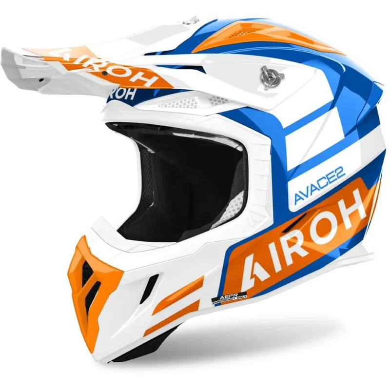 Casco Moto Cross Enduro Airoh AVIATOR ACE 2 SAKE Arancio Lucido Consegna Rapida