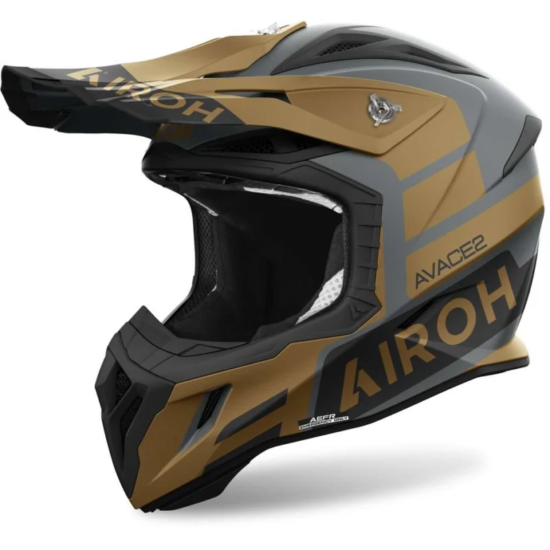 Casco Moto Cross Enduro Airoh AVIATOR ACE 2 SAKE Oro Opaco Offerta Limitata