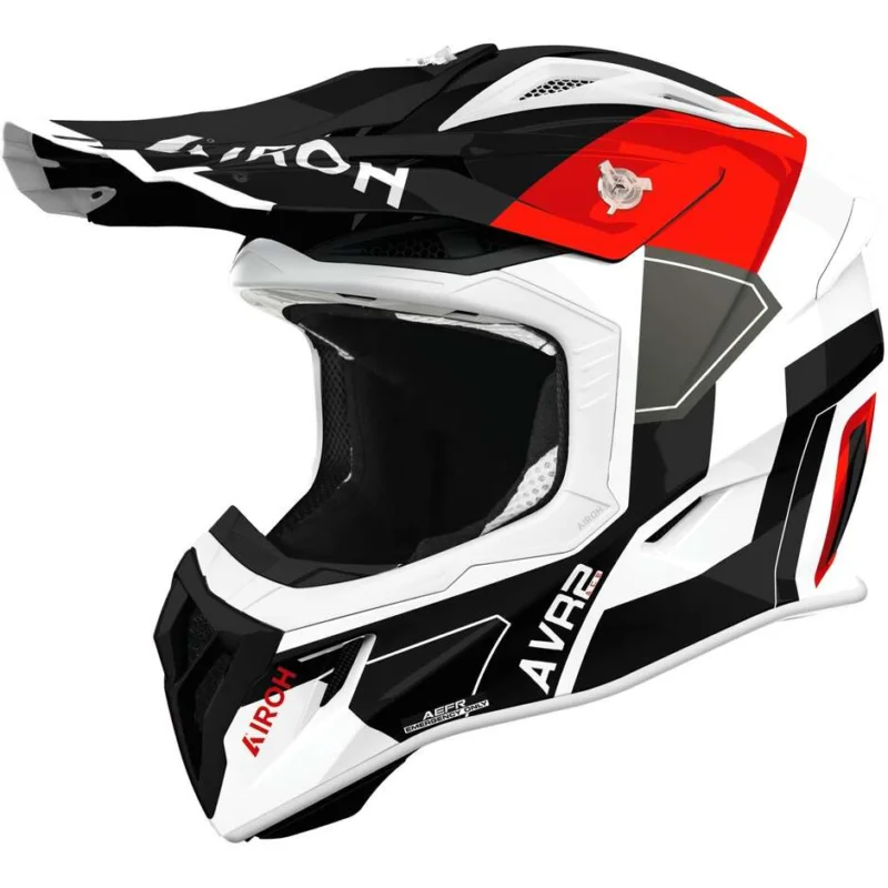 Casco Moto Cross Enduro Airoh AVIATOR ACE 2 SHIELD Rosso Lucido Soddisfatti O Rimborsati
