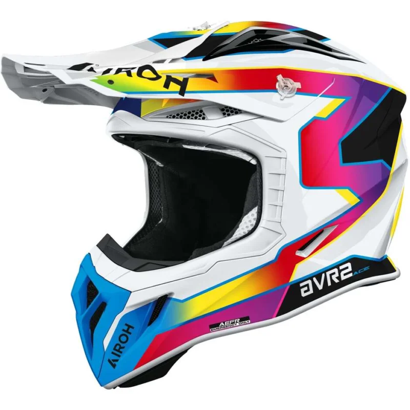 Spedito Oggi Casco Moto Cross Enduro Airoh AVIATOR ACE 2 SUNRISE Lucido