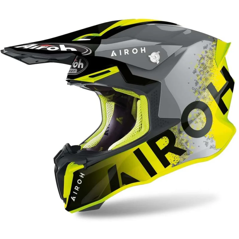 Prezzo Scontato Casco Moto Cross Enduro Airoh TWIST 2.0 Bit Giallo Lucido