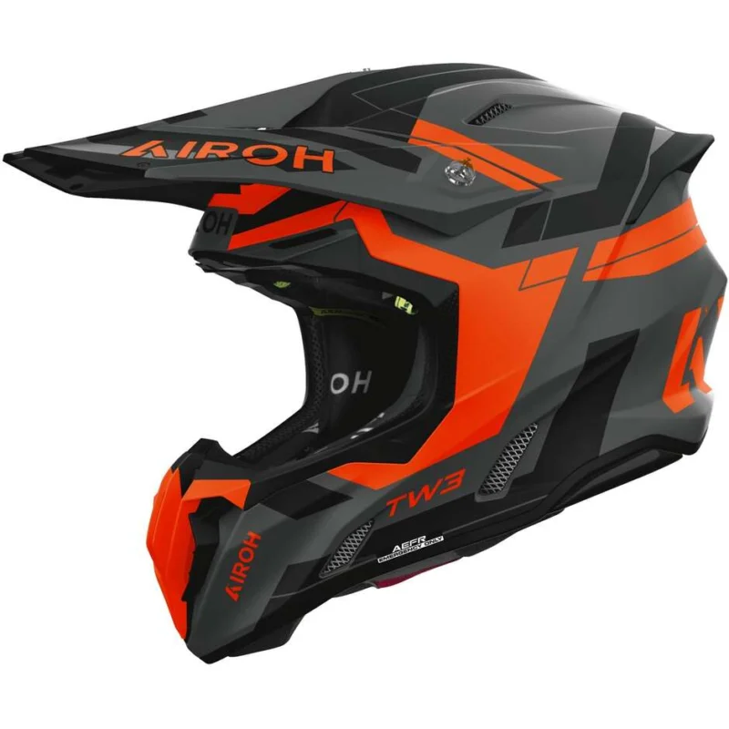 Casco Moto Cross Enduro Airoh TWIST 3 DYNASTY Arancio Opaco Promozione Esclusiva