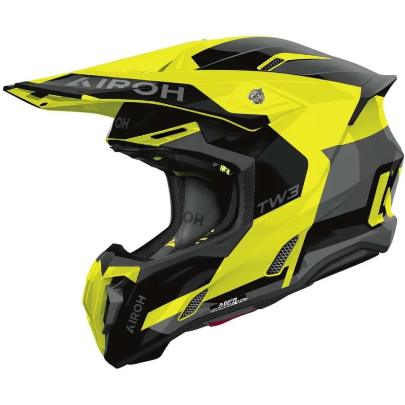Bestseller Casco Moto Cross Enduro Airoh TWIST 3 FANCY Giallo Lucido