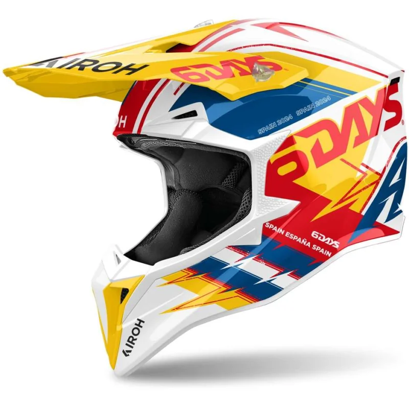 Casco Moto Cross Enduro Airoh WRAAAP 6 DAYS Spain 2024 Spedito Oggi