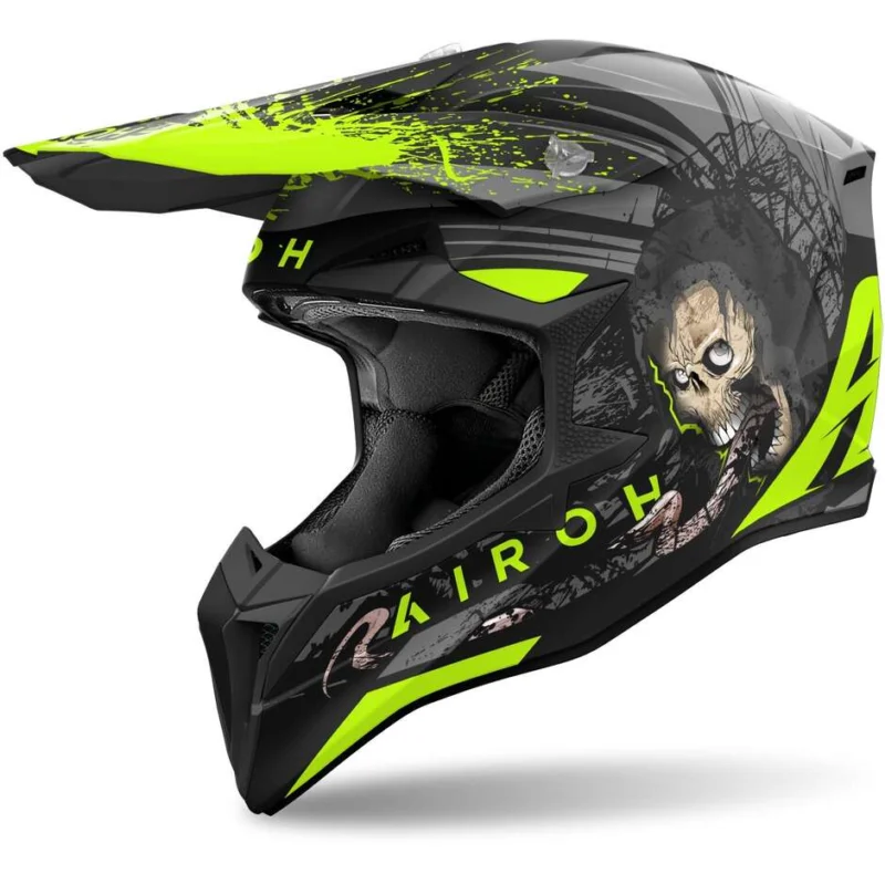 Casco Moto Cross Enduro Airoh WRAAAP DARKNESS Opaco Direttamente Dal Produttore