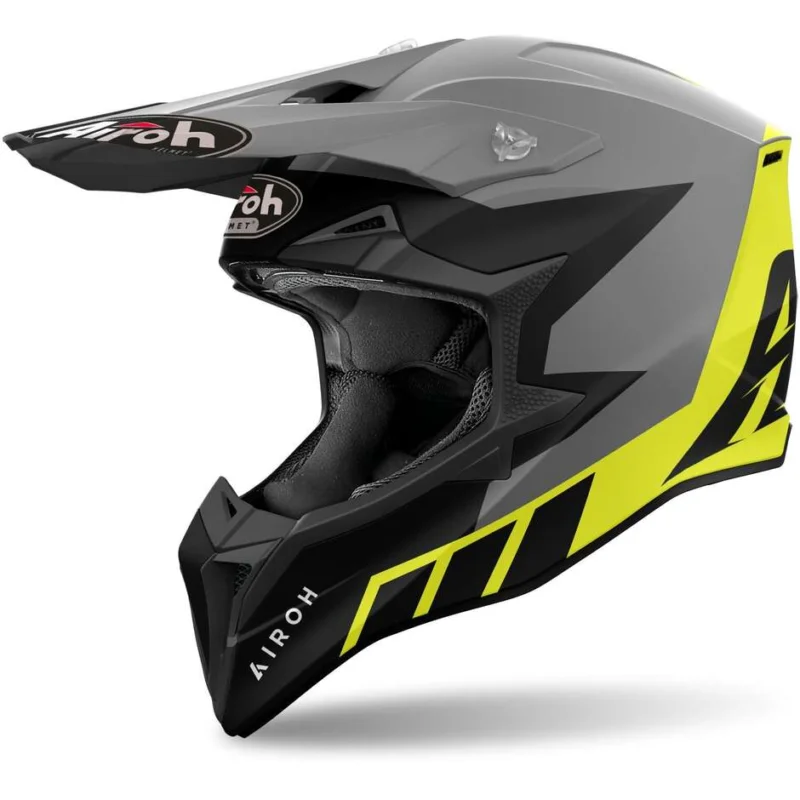 Casco Moto Cross Enduro Airoh WRAAAP REALOADED Giallo Opaco Spedizione Espresso