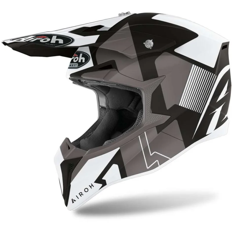 Scelto Dai Clienti Casco Moto Cross Enduro Airoh WRAAP Raze Nero Opaco