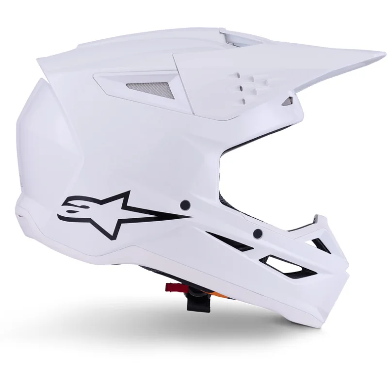 Casco Moto Cross Enduro Alpinestars SM3 Solid Ece06 bianco lucido Spedizione Espresso