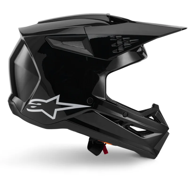 Promozione Casco Moto Cross Enduro Alpinestars SM3 Solid Ece06 nero lucido