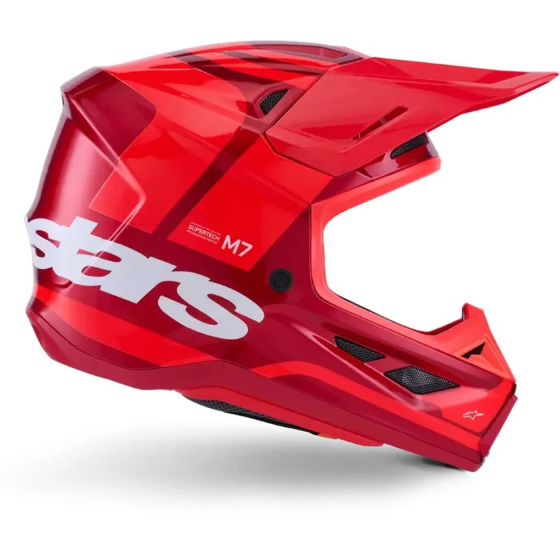 Casco Moto Cross Enduro Alpinestars SM7 Core Ece06 rosso lucido Prezzo Scontato