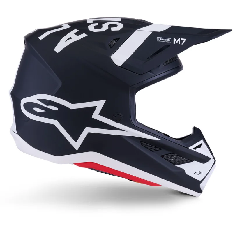 Super Prezzo Casco Moto Cross Enduro Alpinestars SM7 Dasher Ece06 nero opaco bianco