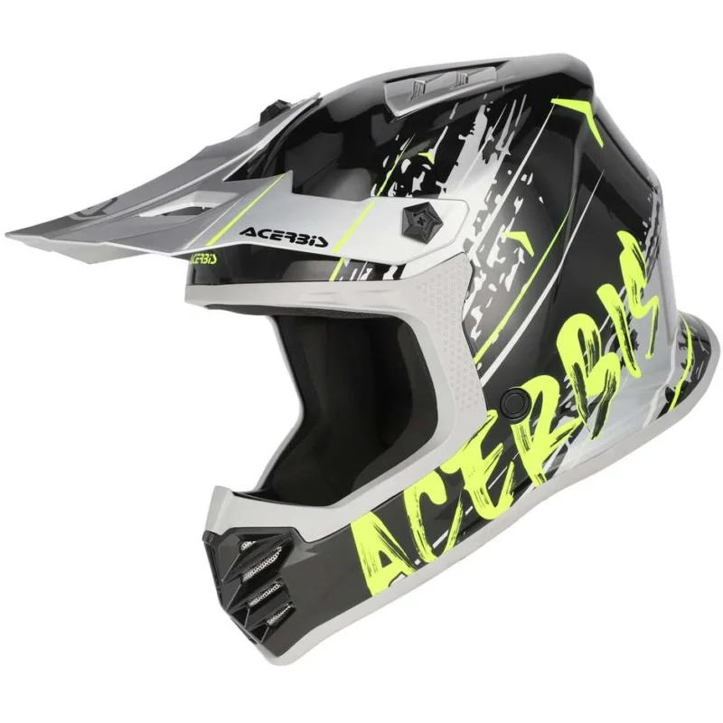 Casco Motocross Enduro Bambino AcerbisPROFILE JUNIOR Nero Giallo Fluo Compra Oggi Stesso