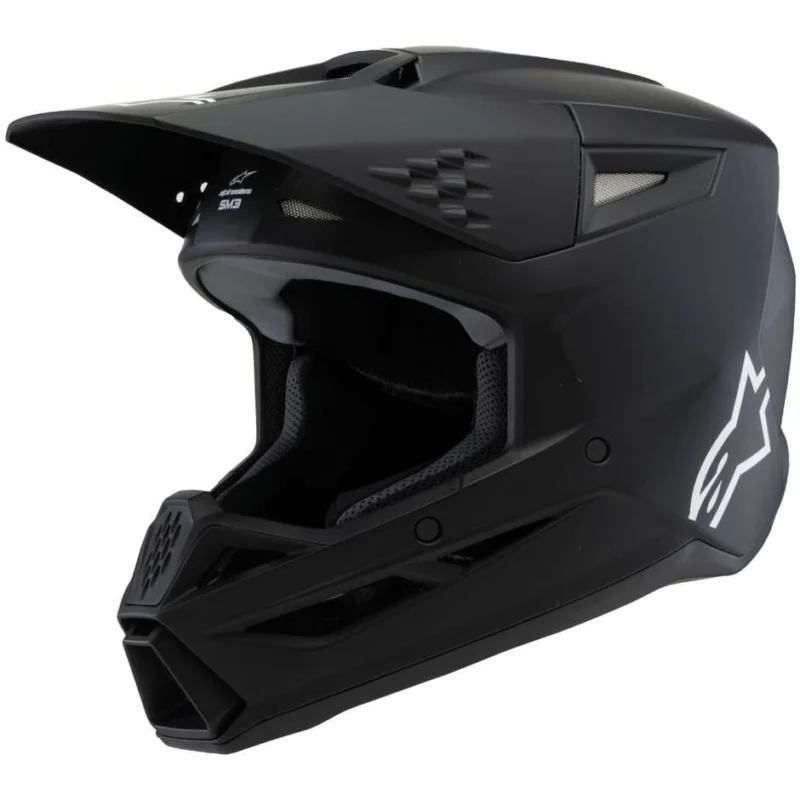 Miglior Prezzo Casco Moto Cross Enduro Bambino Alpinestars SM3 YOUTH SOLID Nero Opaco
