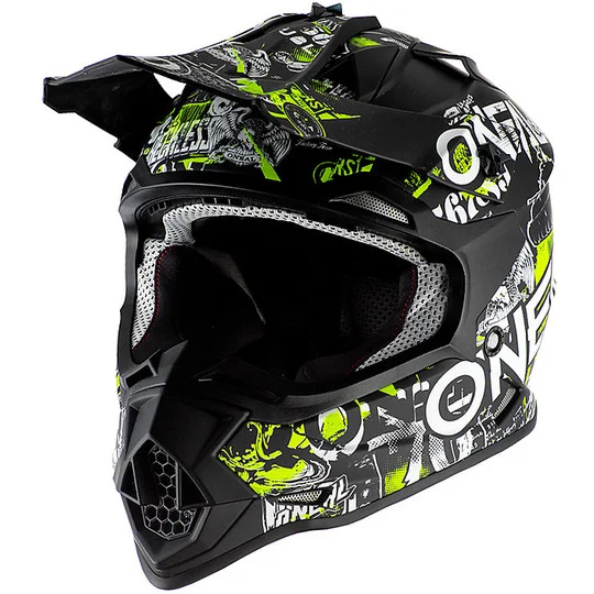 Quantità Limitata Casco moto Cross Enduro Bambino O'neal 2 Series Attack nero Giallo