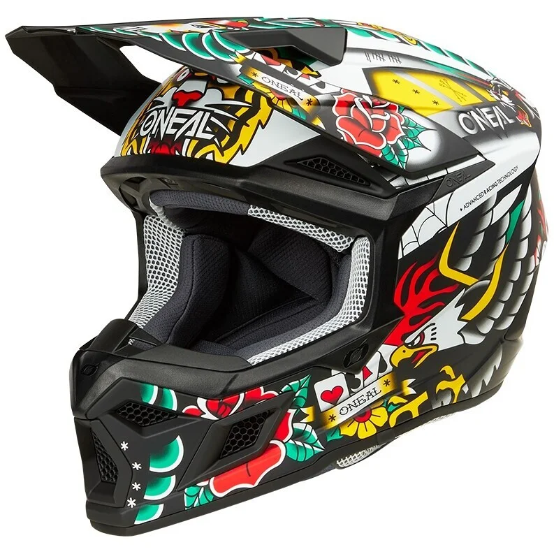 Casco Moto Cross Enduro Bambino Oneal 3SRS Youth Inked Multi Ultime Pezzi