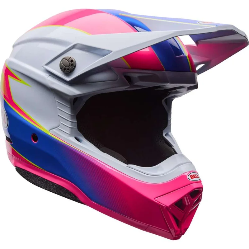 Offerta Lampo Casco Moto Cross Enduro Bell Moto-10 Mips FALCON Bianco Rosa