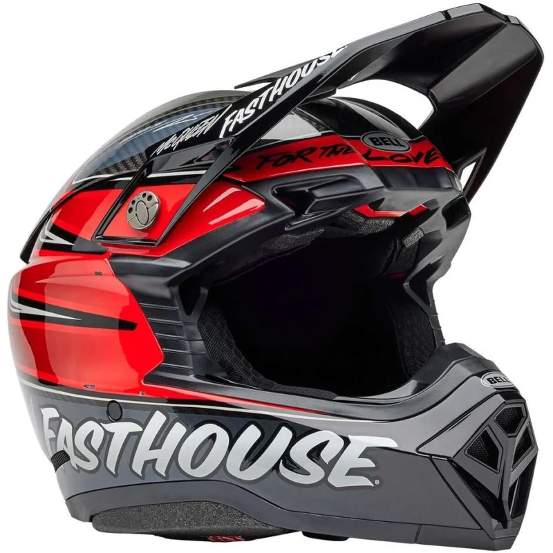 Casco Moto Cross Enduro Bell MOTO-10 SPHERICAL FASTHOUSE DITD Grigio Rosso Offerta Speciale