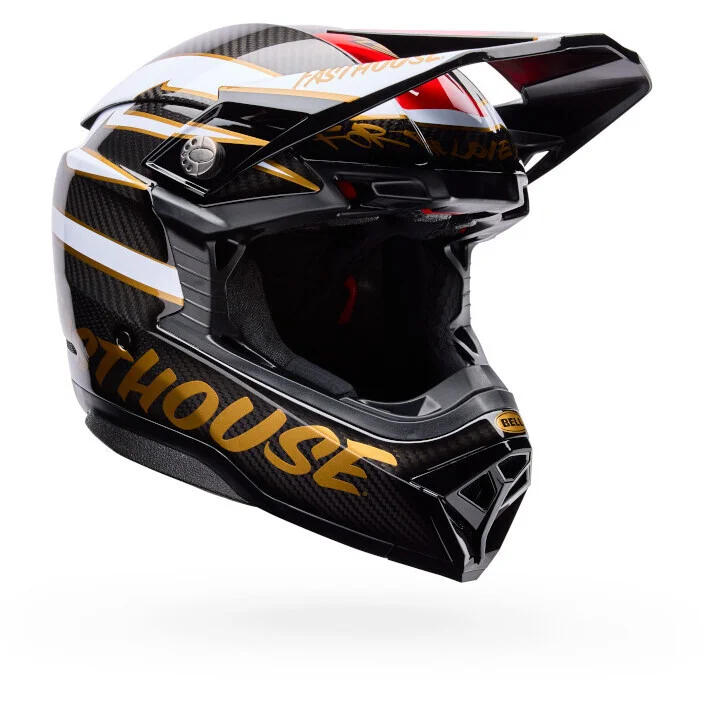 Novità Casco Moto Cross Enduro Bell Moto-10 Spherical FH DITD 25 Nero Oro