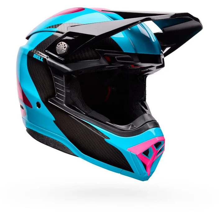 Pagamento Sicuro Casco Moto Cross Enduro Bell Moto-10 Spherical FLUID Verde Rosa