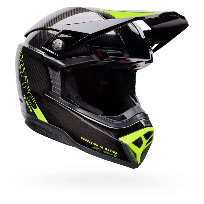 Novità Casco Moto Cross Enduro Bell Moto-10 Spherical STRIKE Giallo Grigio