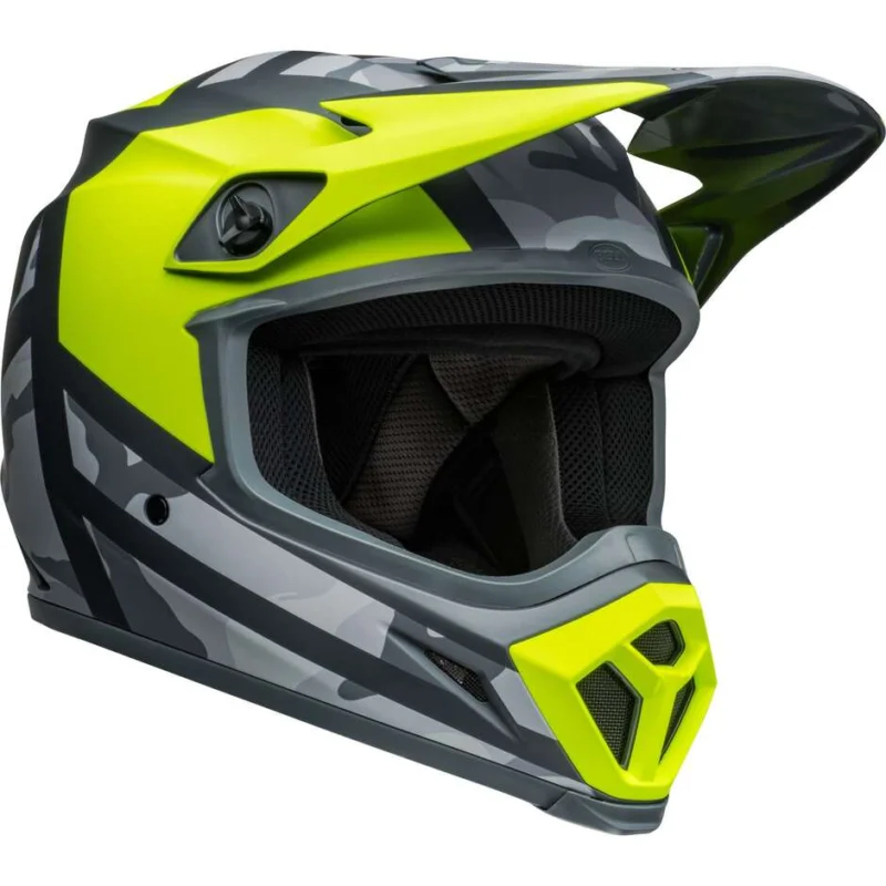 Casco Moto Cross Enduro BELL MX-9 MIPS ALTER EGO Giallo Alta Visibilità Camo Opaco Affare