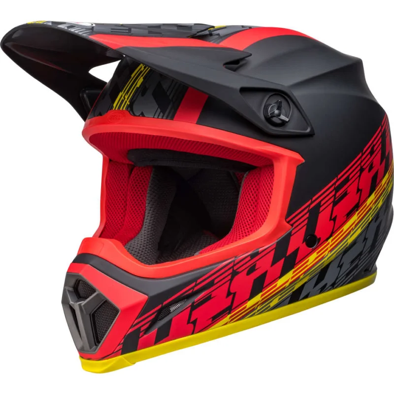 Occasione Casco Moto Cross Enduro Bell MX-9 MIPS OFFSET Nero Rosso Opaco