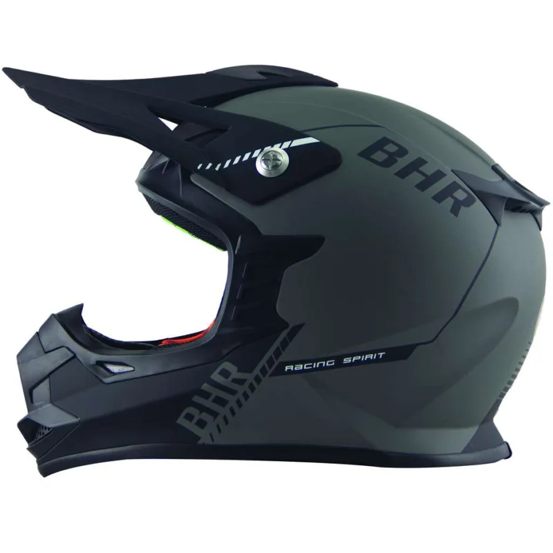 Casco Moto Cross Enduro BHR 812 Off Road Grey Offerta Del Giorno