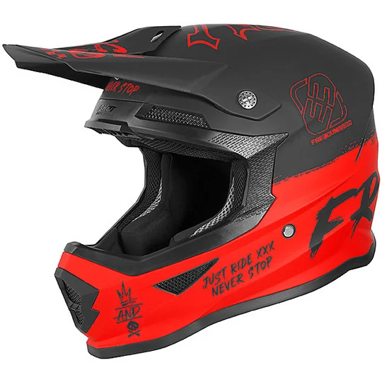 Casco Moto Cross Enduro Freegun XP4 SPEED Rosso Opaco Prezzo Di Fabbrica