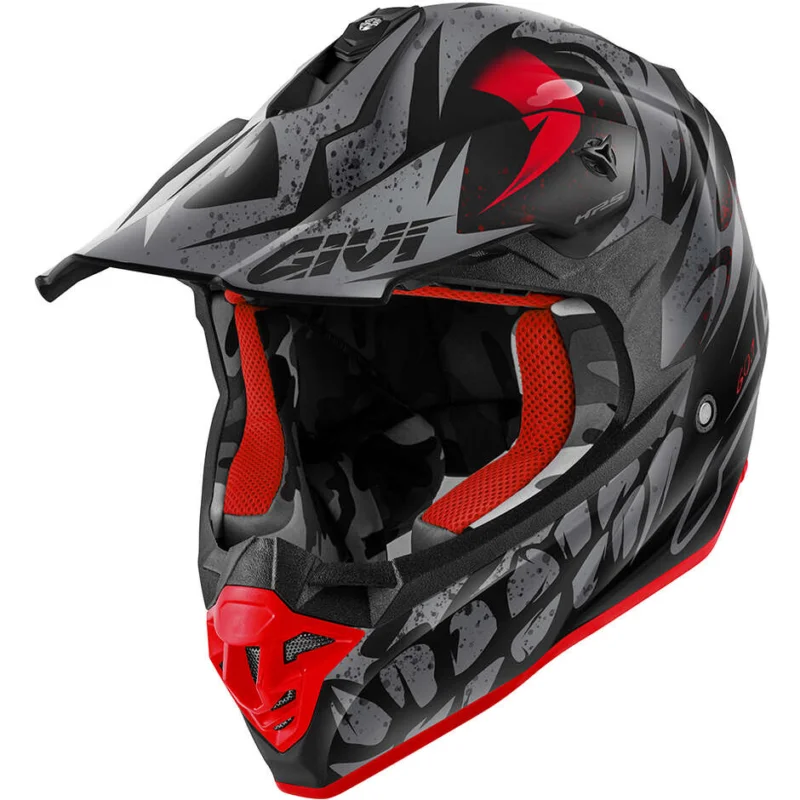 Direttamente Dal Produttore Casco Moto Cross Enduro Givi 60.1F GLOOM Nero Opaco Titanio