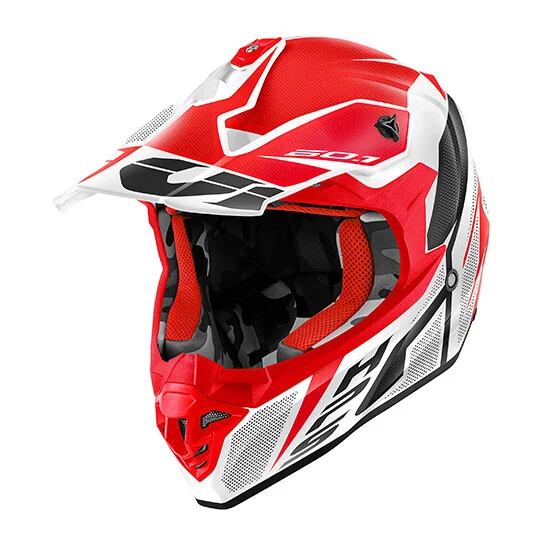Casco Moto Cross Enduro Givi 60.1F INVERT Rosso Bianco Nero Promo Stagionale
