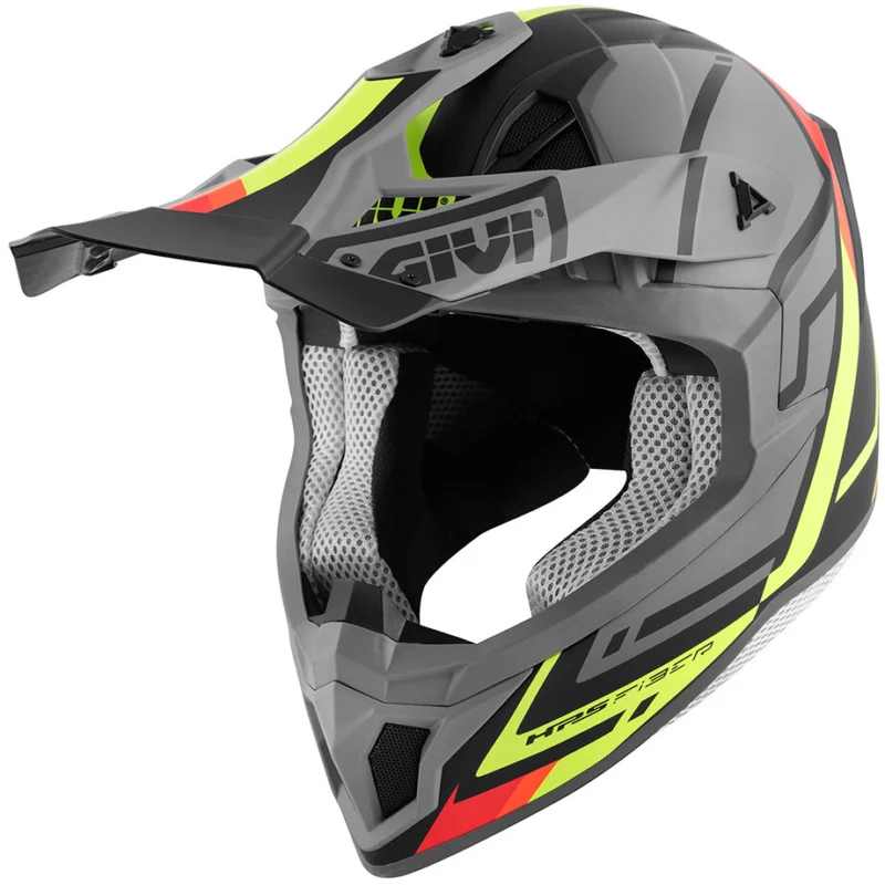 Acquista Ora Casco Moto Cross Enduro Givi 70.1 LOGIC Grigio Opaco Giallo Fluo