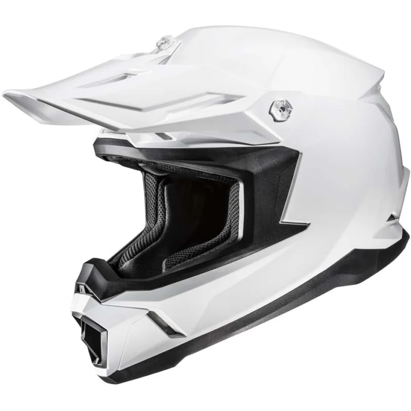 Casco Moto Cross Enduro Hjc C50 Bianco Perla Reso Gratuito