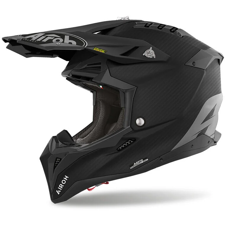 Casco Moto Cross Enduro In Carbonio 3k Airoh AVIATOR 3 CARBON Opaco Offerta Del Giorno