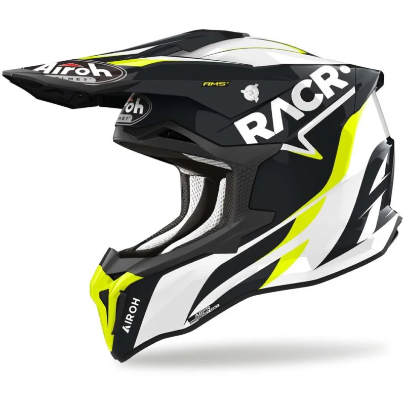 Casco Moto Cross Enduro In Fibra HPC Airoh STRYCKER RACR Lucido Affare