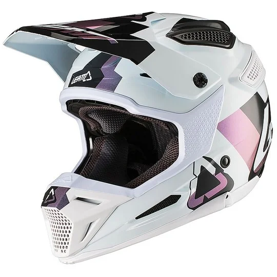 Casco Moto Cross Enduro in Fibra Leatt GPX 5.5 V19.1 Bianco Nero Spedizione Espresso