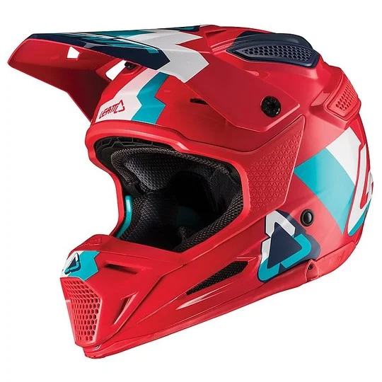Casco Moto Cross Enduro in Fibra Leatt GPX 5.5 V19.1 Rosso Teal Subito Disponibile