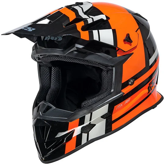 Pagamento Sicuro Casco Moto Cross Enduro Ixs 361 2.3 Nero Opaco Arancione