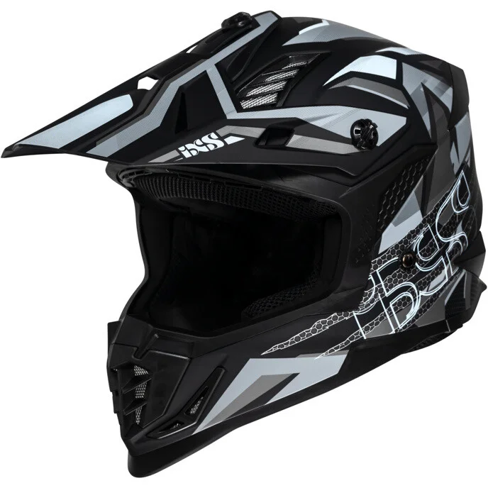Quantità Limitata Casco Moto Cross Enduro iXS 363 2.0 Nero Opaco Antracite Bianco