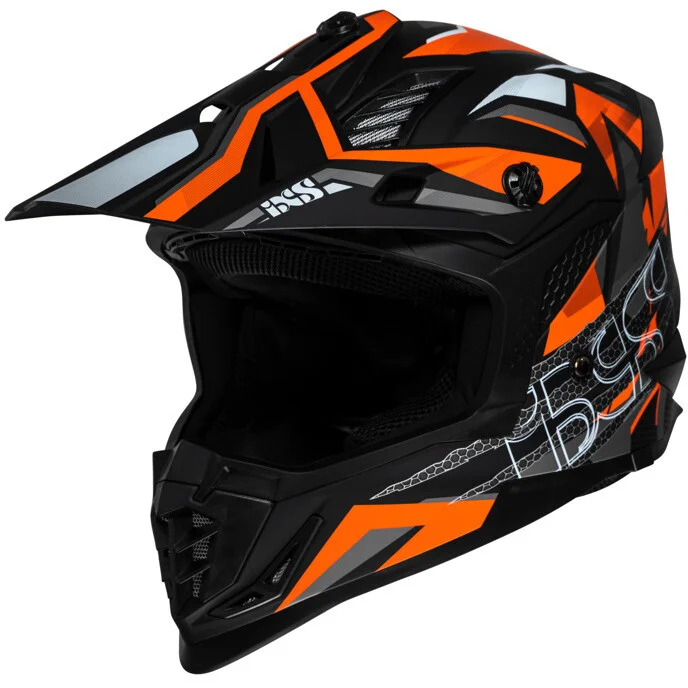 Acquista Ora Casco Moto Cross Enduro iXS 363 2.0 Nero Opaco Arancio Fluo