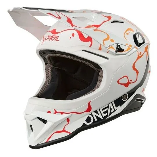 Casco Moto Cross Enduro O'NEAL 1SRS SPLASH Bianco Arancio Direttamente Dal Produttore