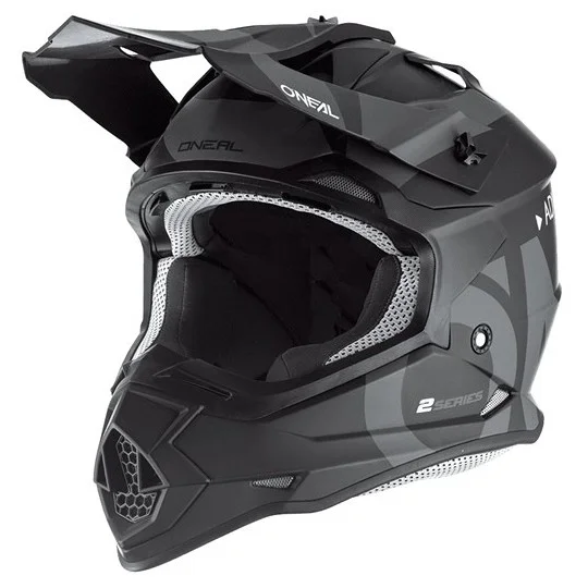 Casco moto cross Enduro Oneal 2SRS Helmet SLICK V.23 Nero grigio Compra Adesso