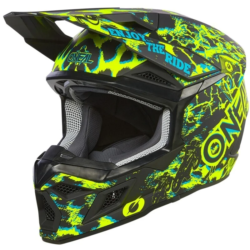 Ordina Subito Casco Moto Cross Enduro Oneal 3SRS ASSAULT Nero/Giallo Neon