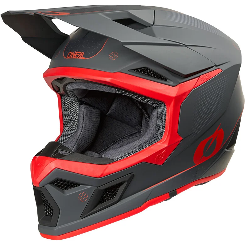 Prezzo Conveniente Casco Moto Cross Enduro O'NEAL 3SRS E-STROKE Grigio Rosso