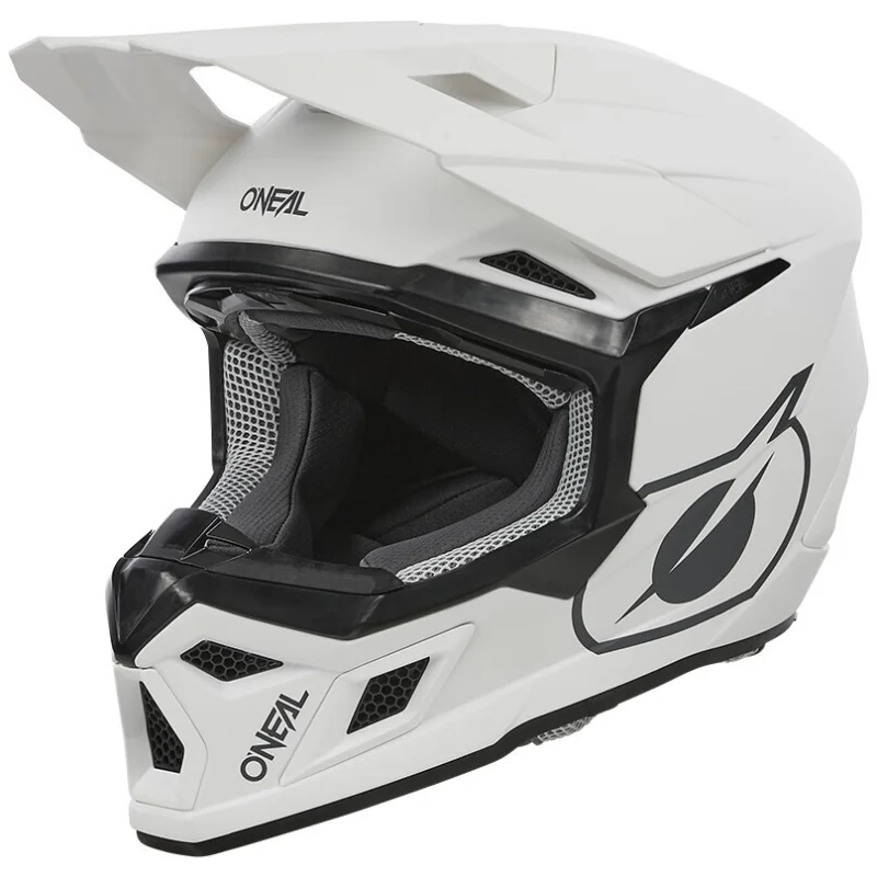 Casco Moto Cross Enduro Oneal 3SRS SOLID Bianco Acquista Ora